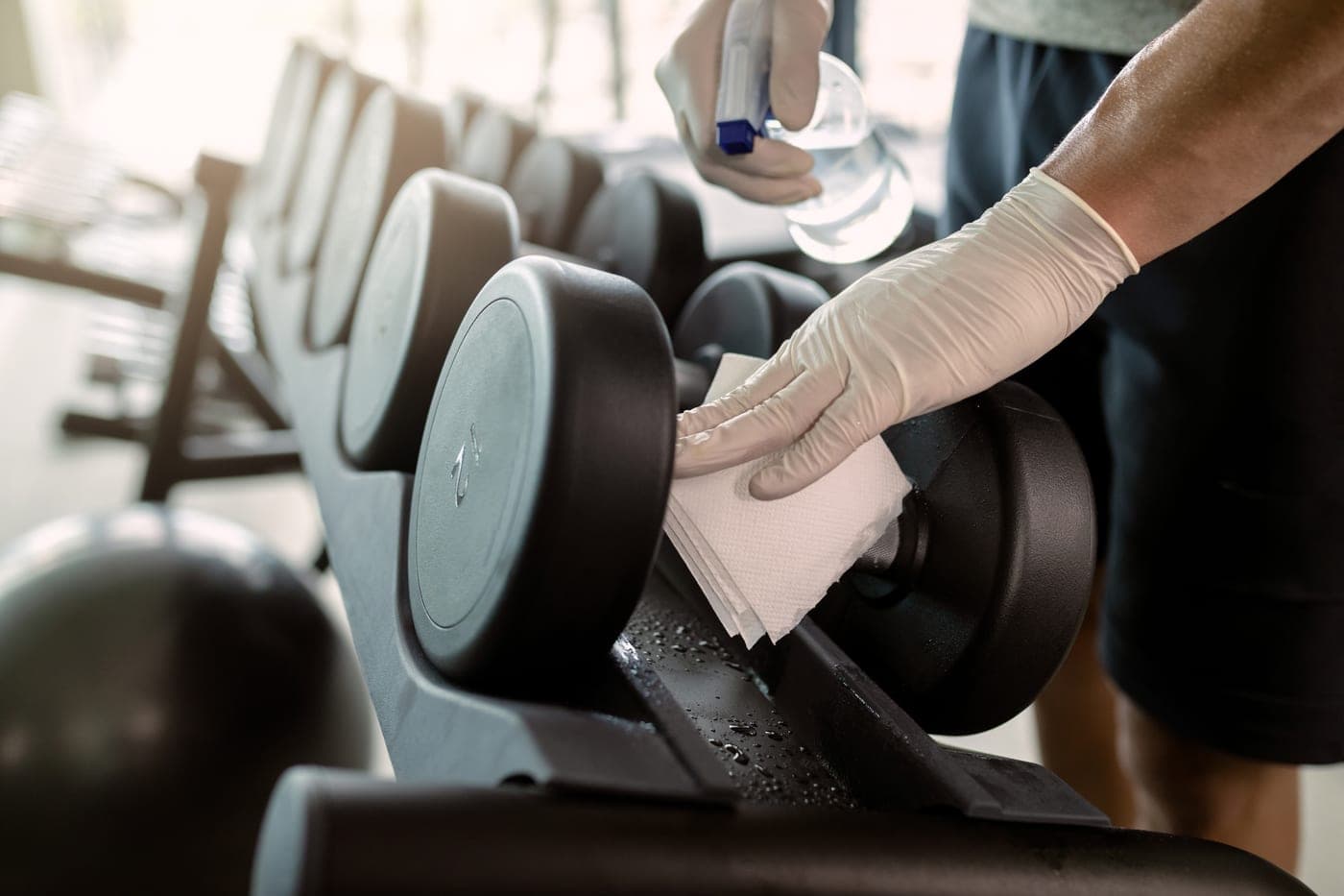 Gym facility cleaning and operations monitoring